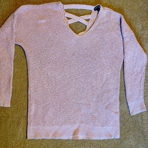 Torrid Women’s 2 Light pink scoop V criss-cross back sweater